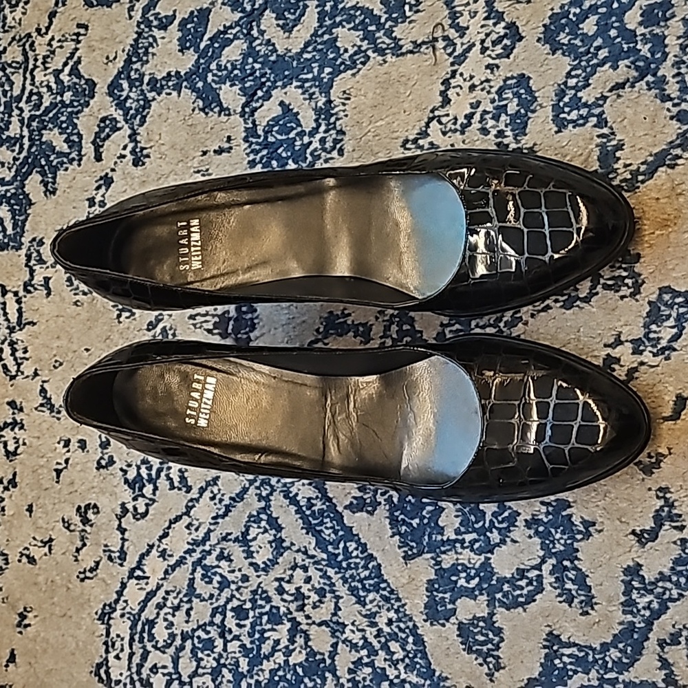 Stuart Weitzman Crocodile Print Heels